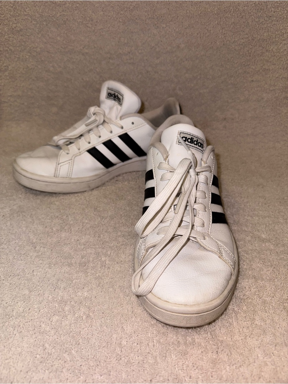 adidas White and Black Low-Top Sneakers